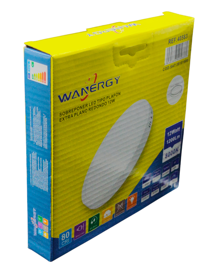 Foco LED de Sobreponer Tipo Plafón 12W 40583 | Foco LED empotrable FOC17