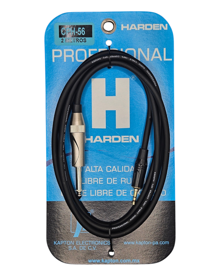 CPH-56 Cable de Audio Auxiliar Plug 3.5mm a Plug 6.3mm 2m