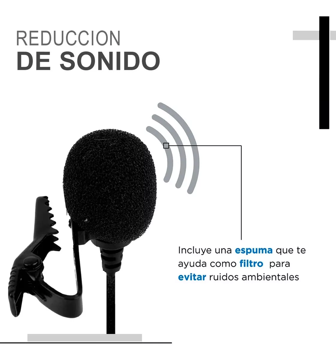 Microfono de solapa 3.5mm para Celular 1.5m