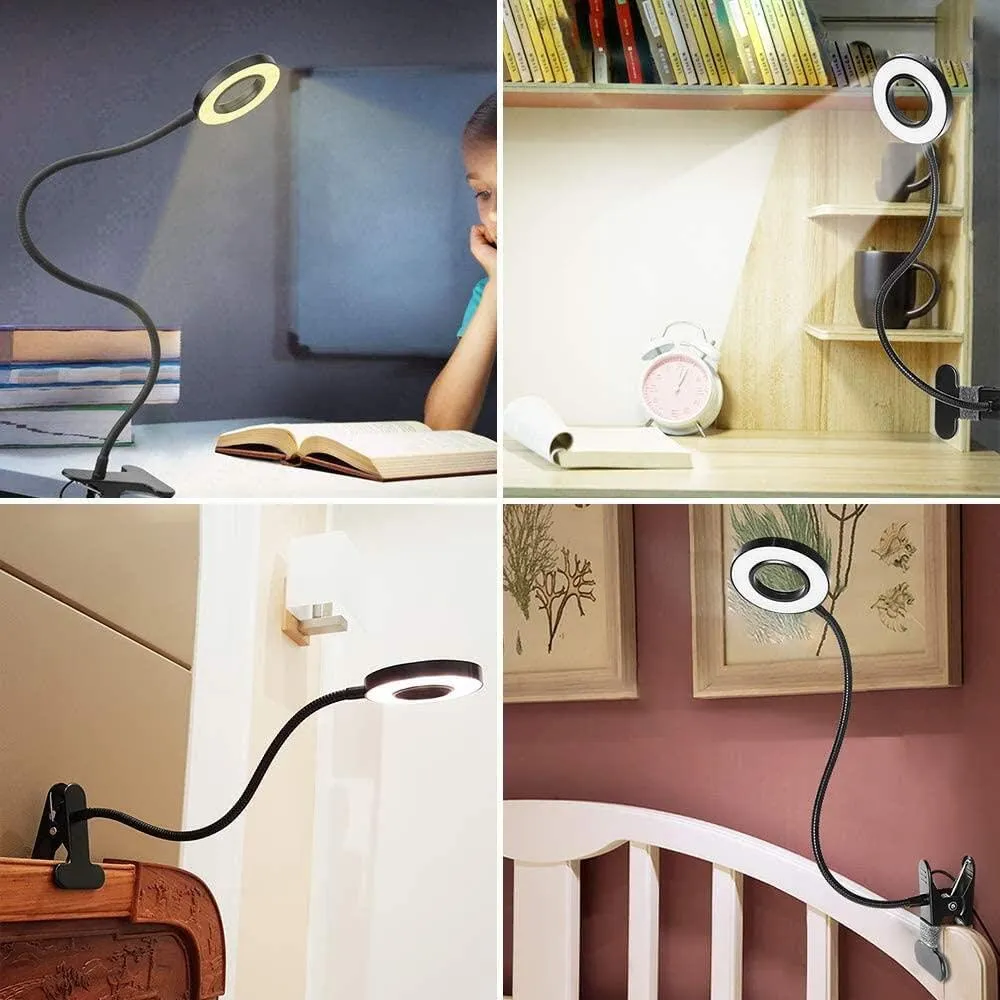 Lampara de Escritorio USB | Lampara de clip 3 tonos