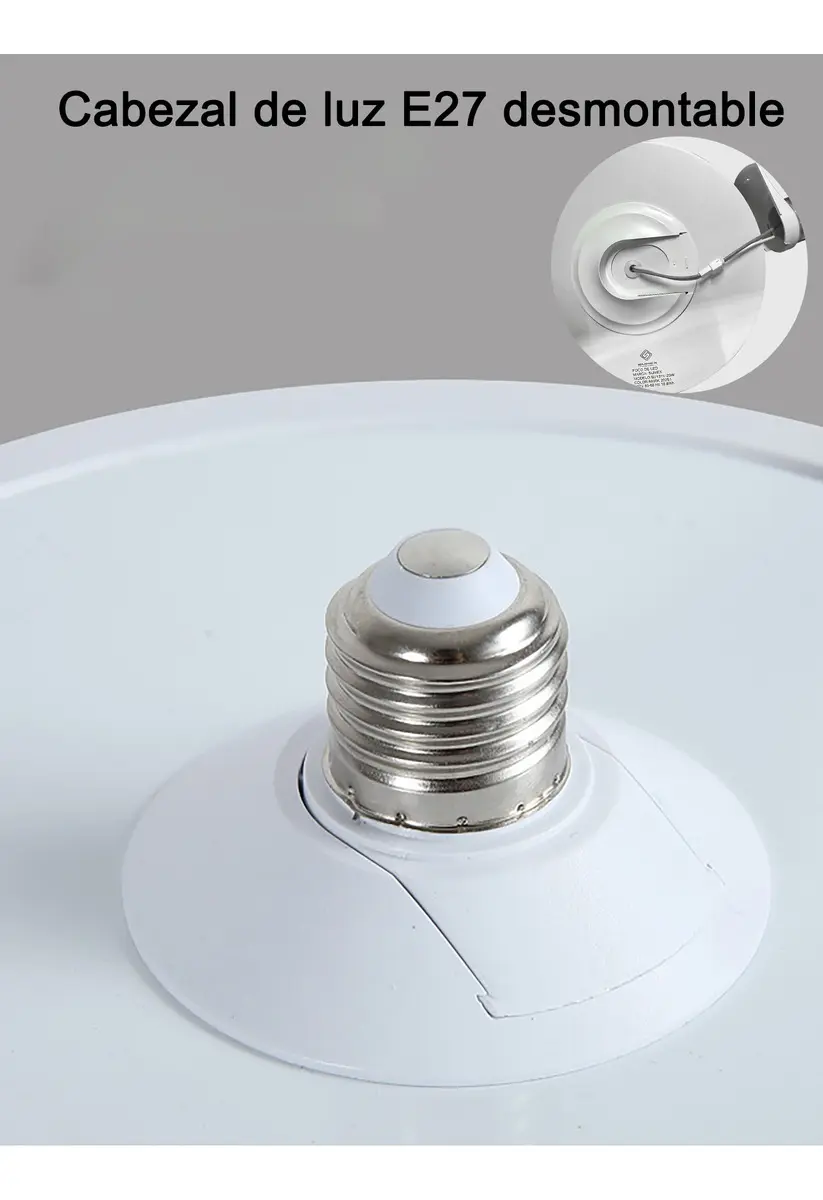 Foco LED tipo UFO 20W | Lampara de plato E27 15cm 60531