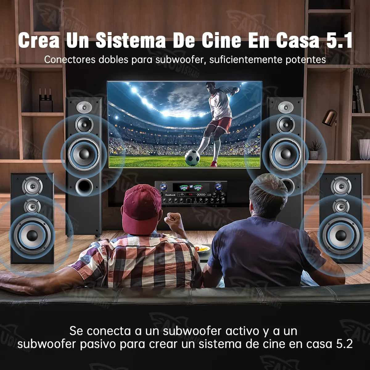 Amplificador de Audio Digital 3000W | Estereo para casa Bluetooth | Ideal para teatro en casa 5.1