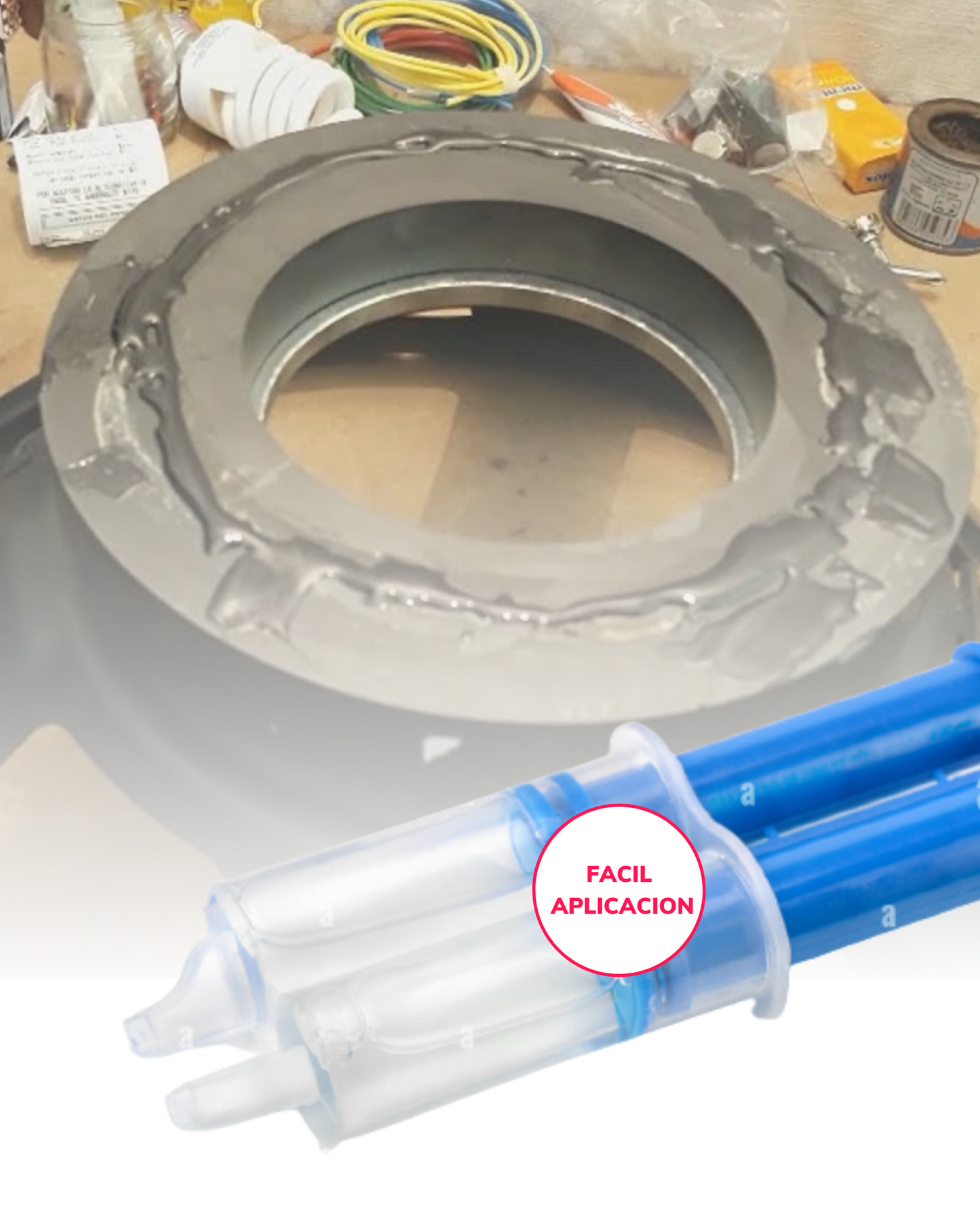 Jeringa de Adhesivo Tipo Resina Epoxica 25ml | Pegamento Para Reparación y Enconado de Bocinas