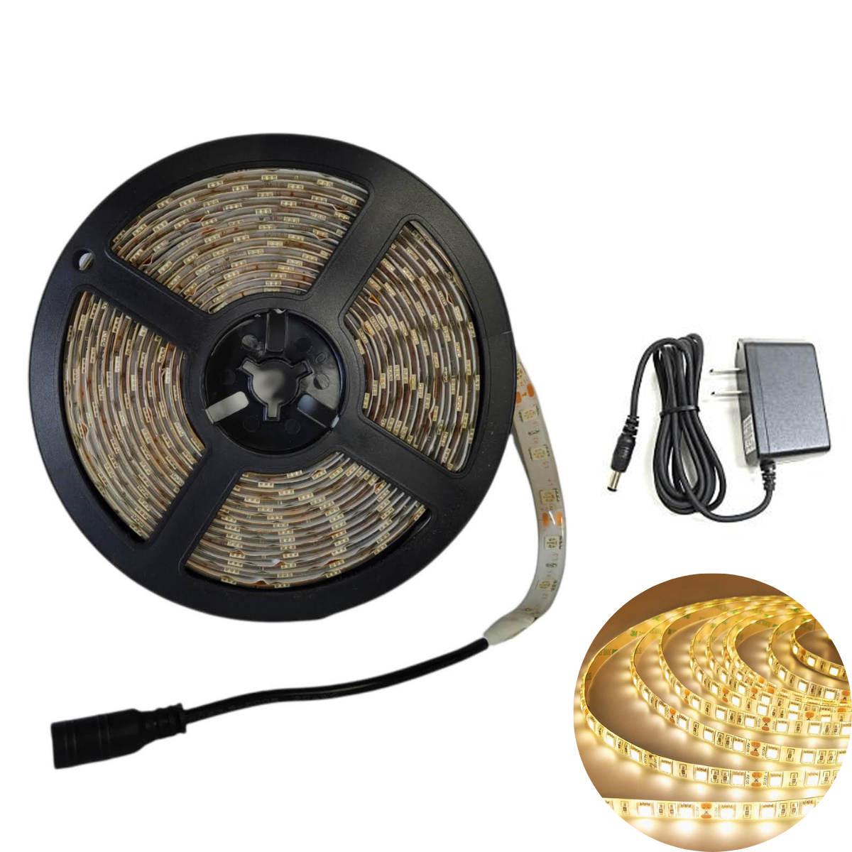 Rollo de Tira de LED 5050 12v 5 metros | Incluye Fuente de Alimentación