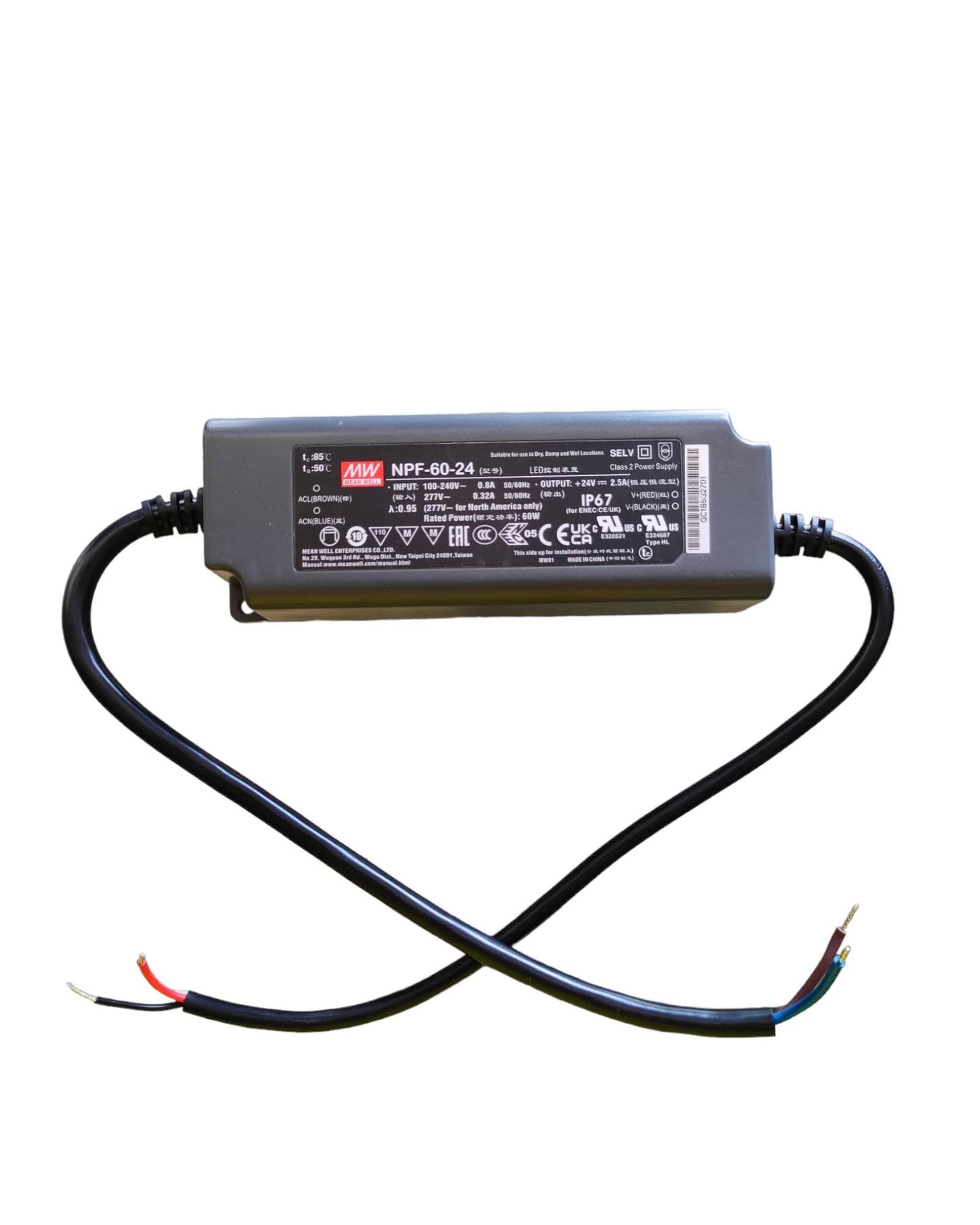 Fuente Conmutada 24v 2.5a 60w 100-240v Para Exterior IP67 | Proximamente descontinuado