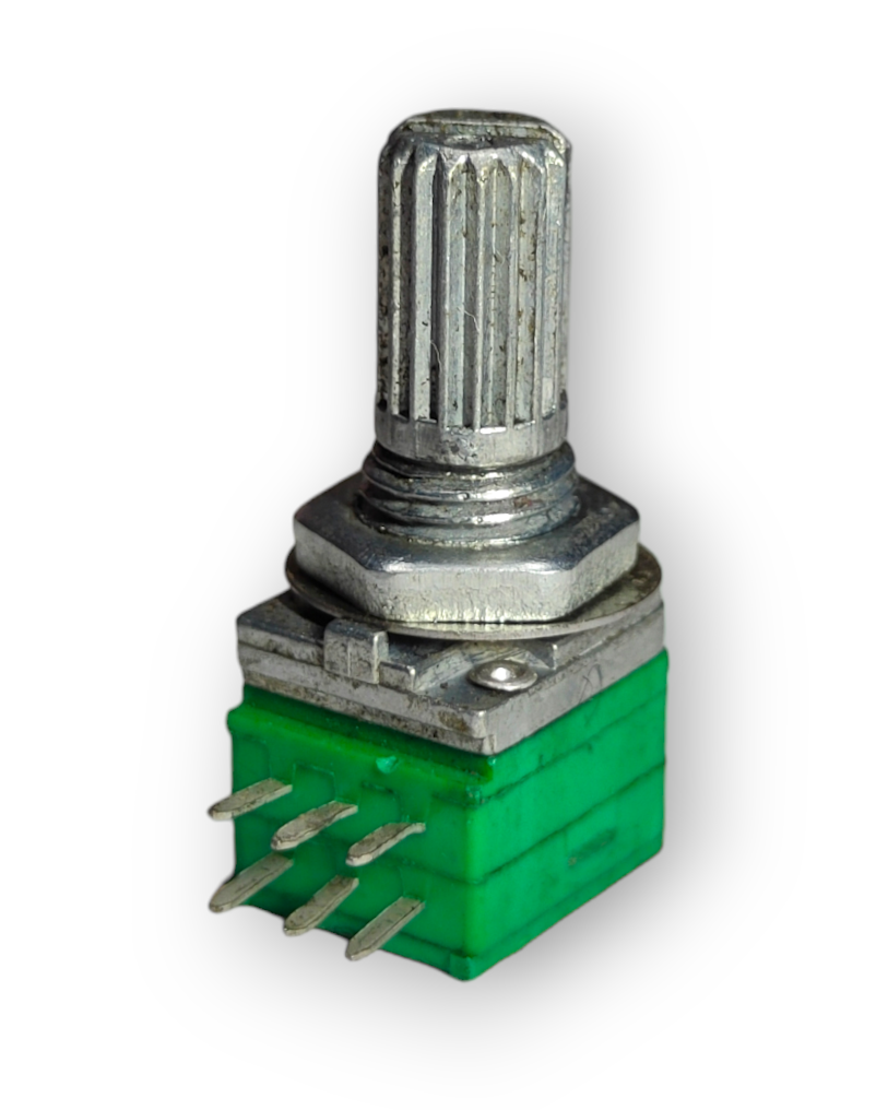 Potenciometro tipo Walkie Talkie Verde 6 Pines POT20 | Proximamente descontinuado