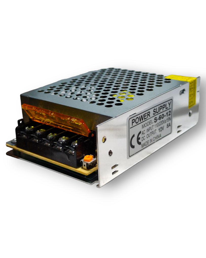 Fuente Conmutada 12V 5A | Fuente de poder 110VAC - 220VAC 60W