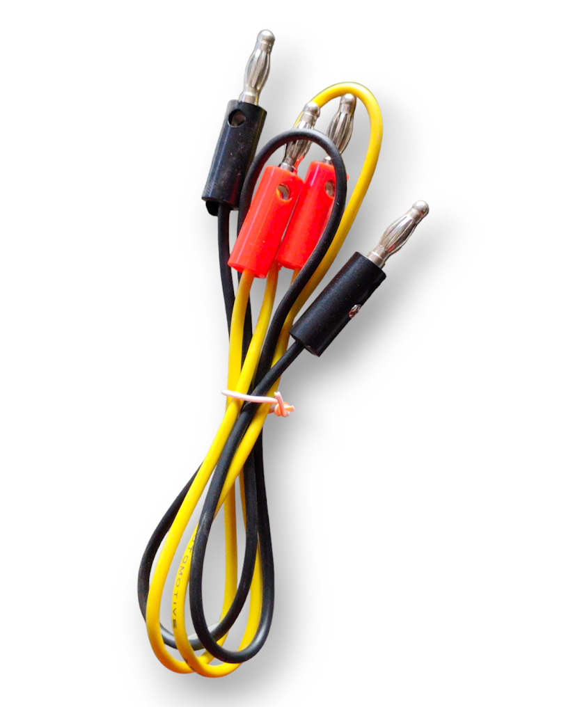 Juego de 2 Cables Banana - Banana 40cm CAB21
