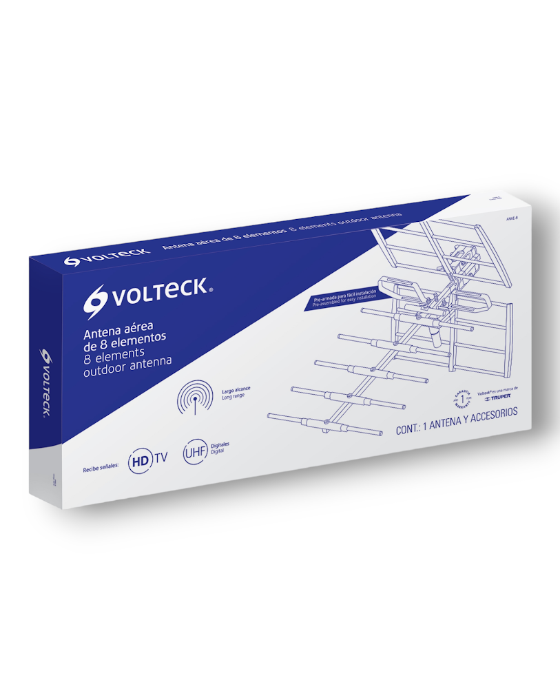 Antena Aérea 8 Elementos Para Exterior 48119