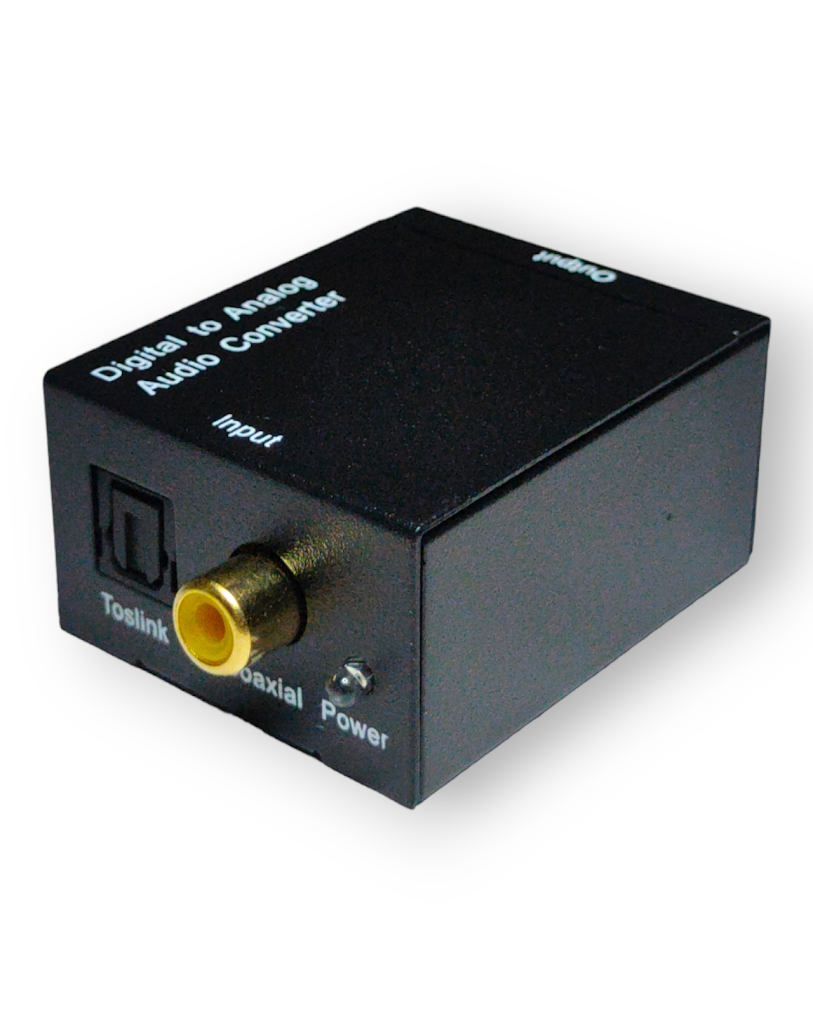 Convertidor de Audio Digital Fibra Óptica Toslink a RCA