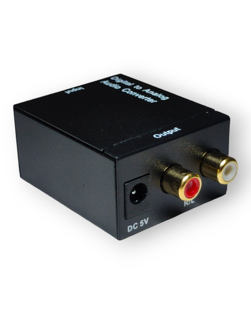 Convertidor de Audio Digital Fibra Óptica Toslink a RCA