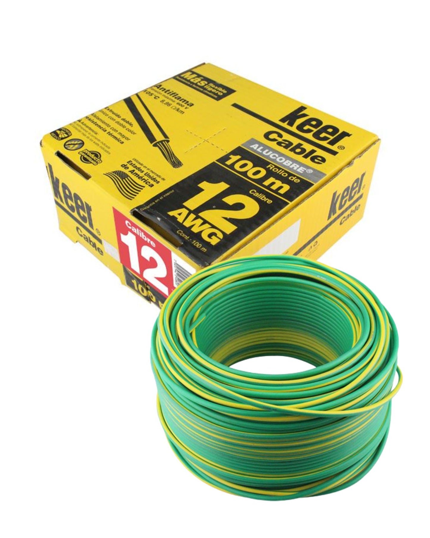 Cable eléctrico Unipolar Calibre 12AWG | Cable eléctrico uso domestico alucobre