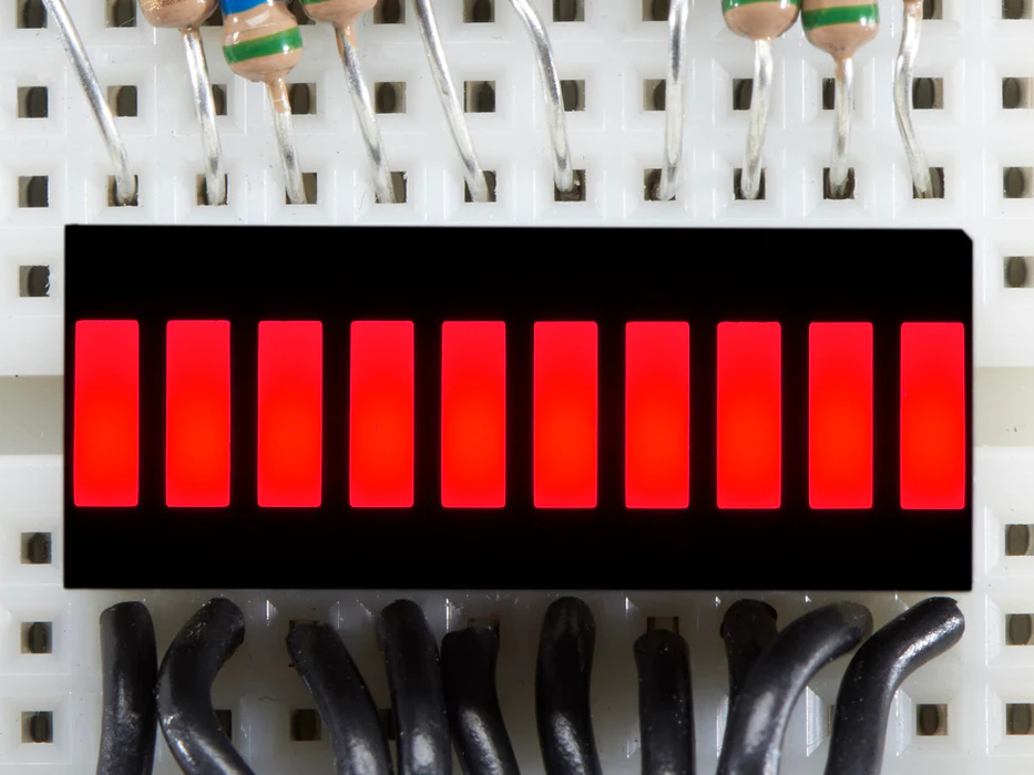 Barra de LED 10 Segmentos | Tira LED color rojo