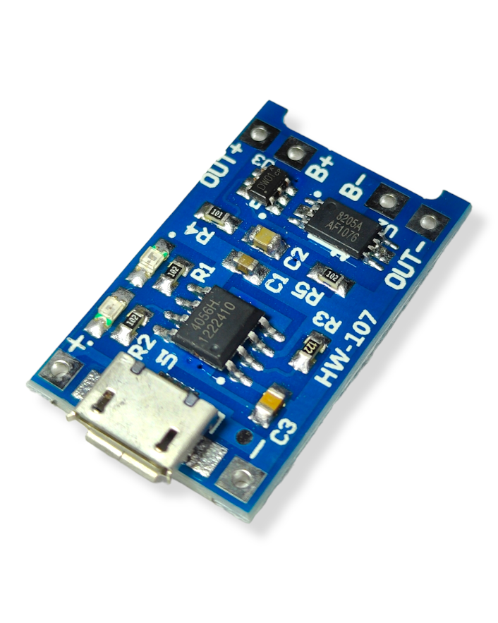 Balanceador BMS 1S Para Carga de Baterías de Litio | TP4056 con Protección Dual MicroUSB V8 (BMS)
