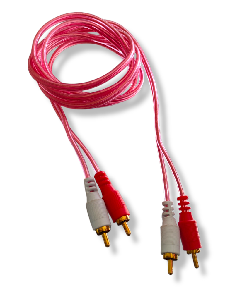 Cable de Plug RCA de Audio Automotriz Rosa | Diferentes Medidas