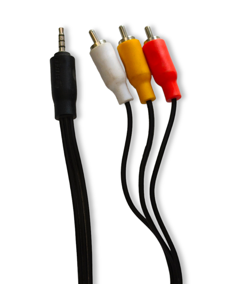 Cable de Audio y Video Plug RCA a Plug 3.5mm 1.5m