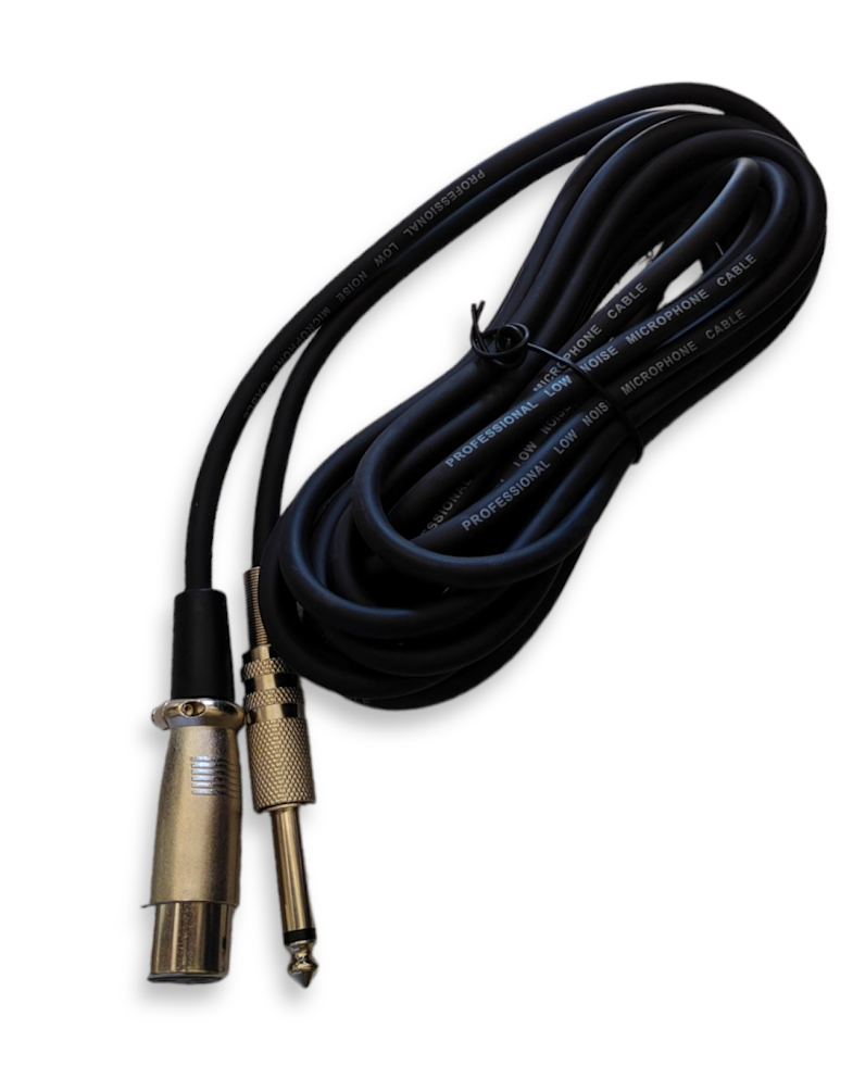 080-882 Cable Para Micrófono Jack Cannon a Plug 6.3mm 7.6m