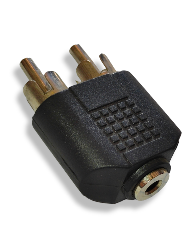 705-059 Adaptador "Y" 2 Plug RCA a Jack 3.5mm Estéreo PLU069