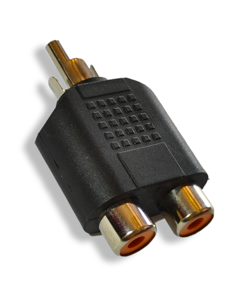 Adaptador Y 2 Plug RCA a 1 Jack 3.5mm 705-059