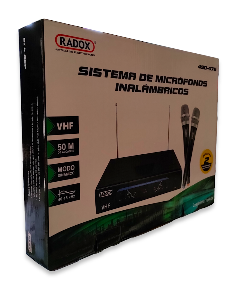 490-476 Sistema de 2 Microfonos Inalámbricos | Set microfono
