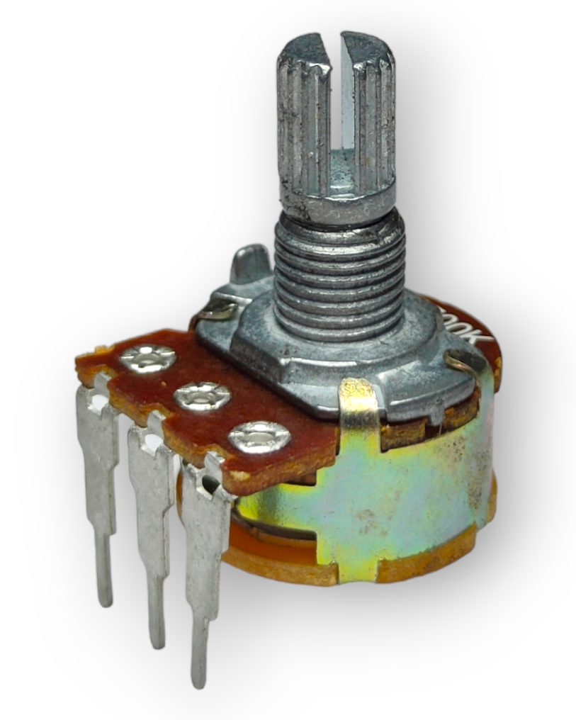 120-591 Potenciometro con Switch de Patas Largas 500KΩ 3 Pines POT22