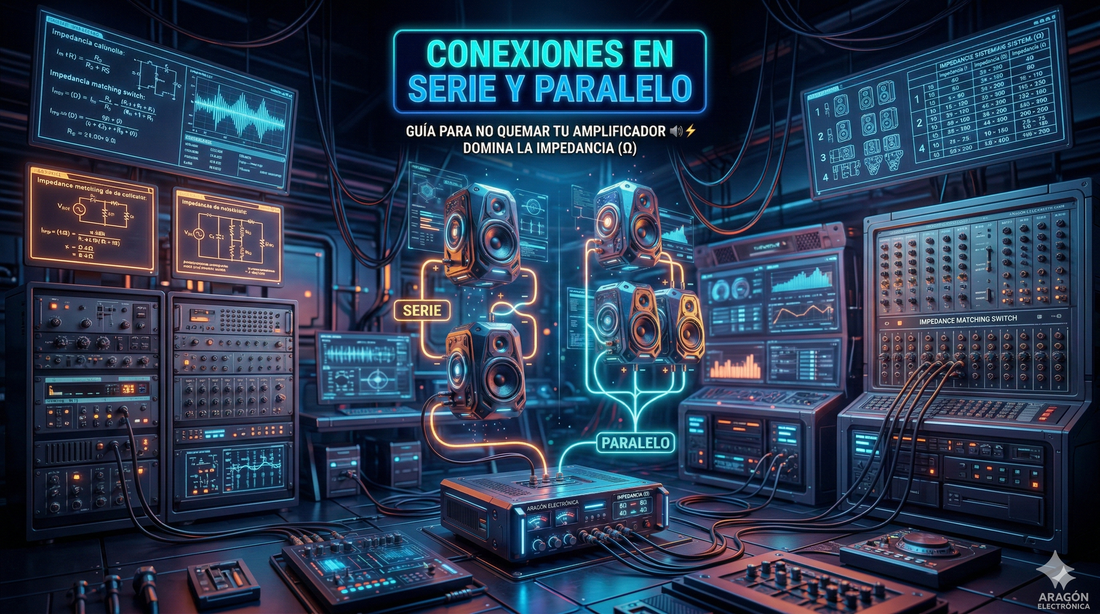 Como conectar bocinas en paralelo y en serie para no arruinar tu amplificador? | 🔊 Guía Definitiva de Impedancia: Conexiones en Serie y Paralelo ¡Sin Quemar tu Ampli! 🔇🔈