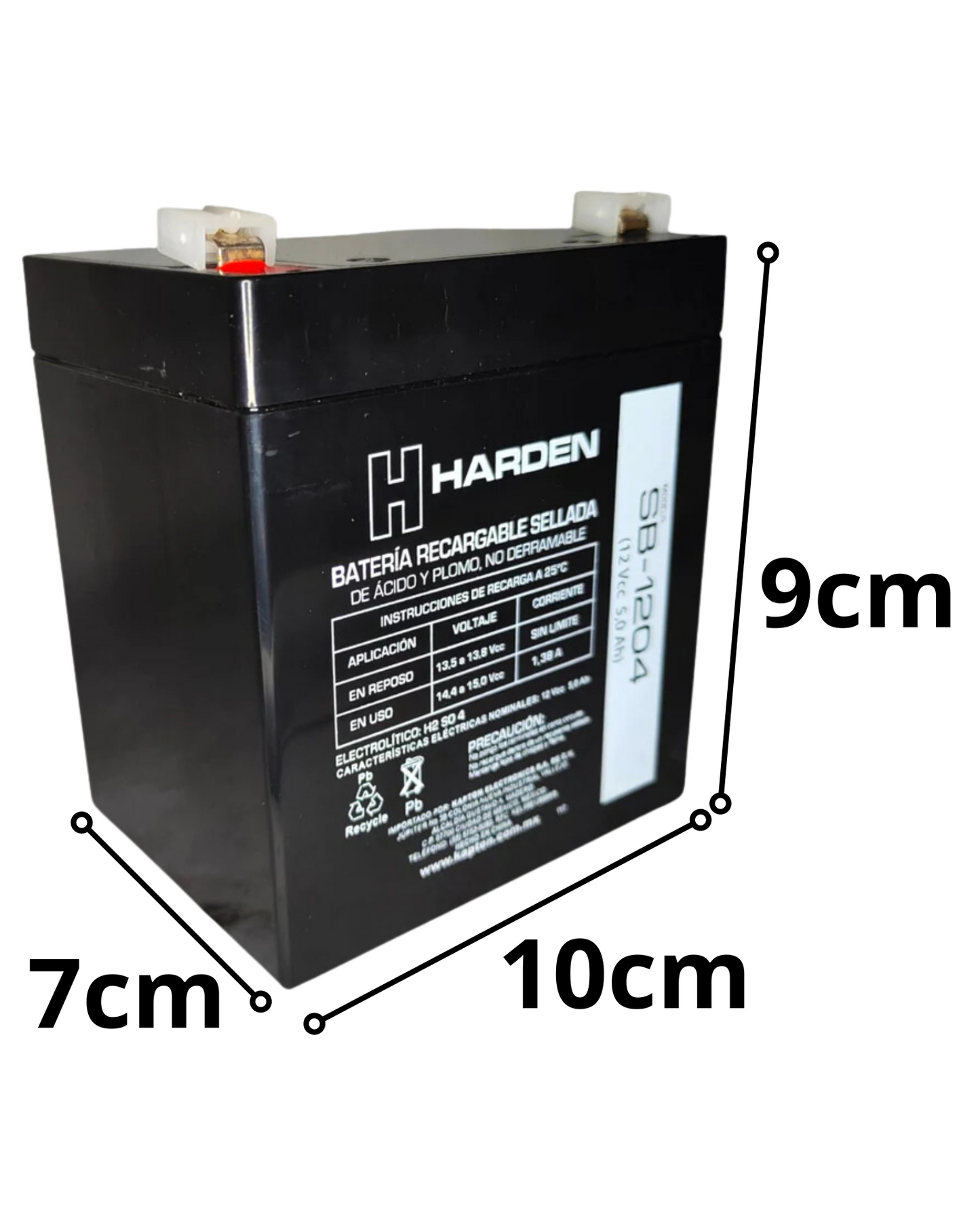Batería 12V 5A Sellada Recargable SB-1204