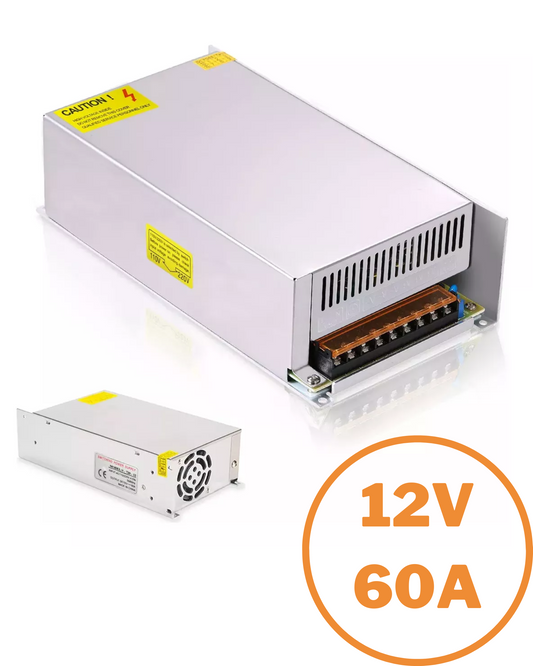 Fuente Conmutada 12V 60A | Fuente de poder 110VAC - 220VAC 720W