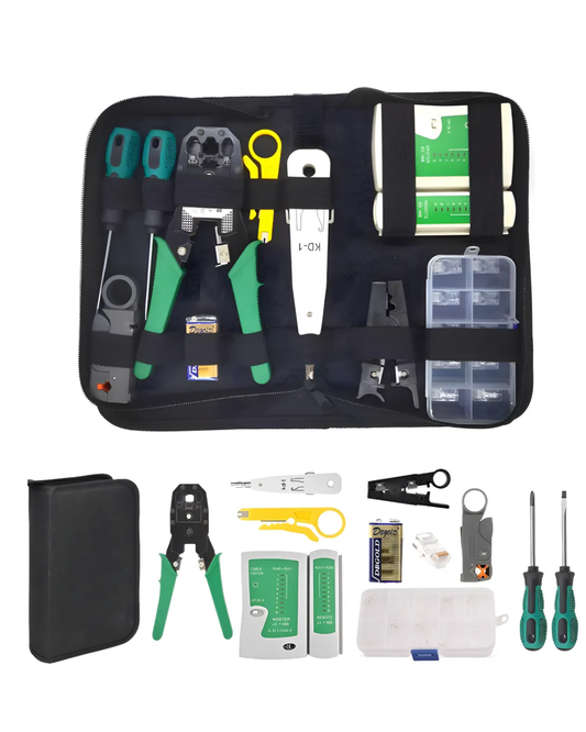 Kit para ponchado de cable UTP | Maletin basico para cableado de redes RJ45