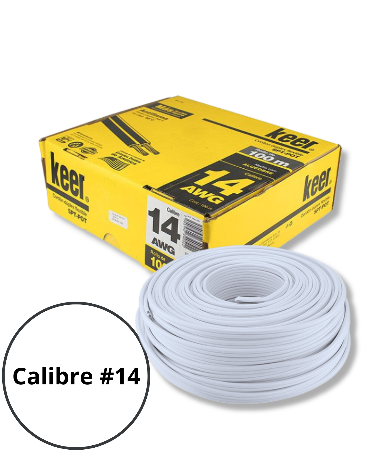 Cable eléctrico Duplex Calibre 14 | Cable POT 4051