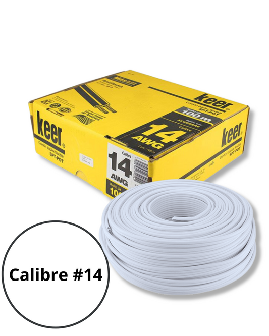 Cable eléctrico Duplex Calibre 14 | Cable POT KEER 4051