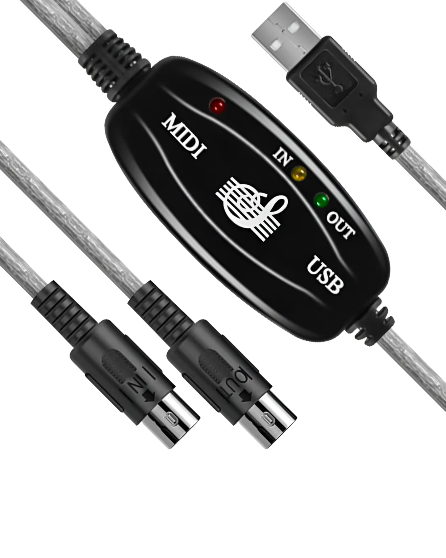 Cable Convertidor MIDI a Usb 2.0 | Cable interfaz para Teclado y audio profesional