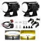Par faros auxiliares para motocicleta | Focos LED impermeable doble color con switch