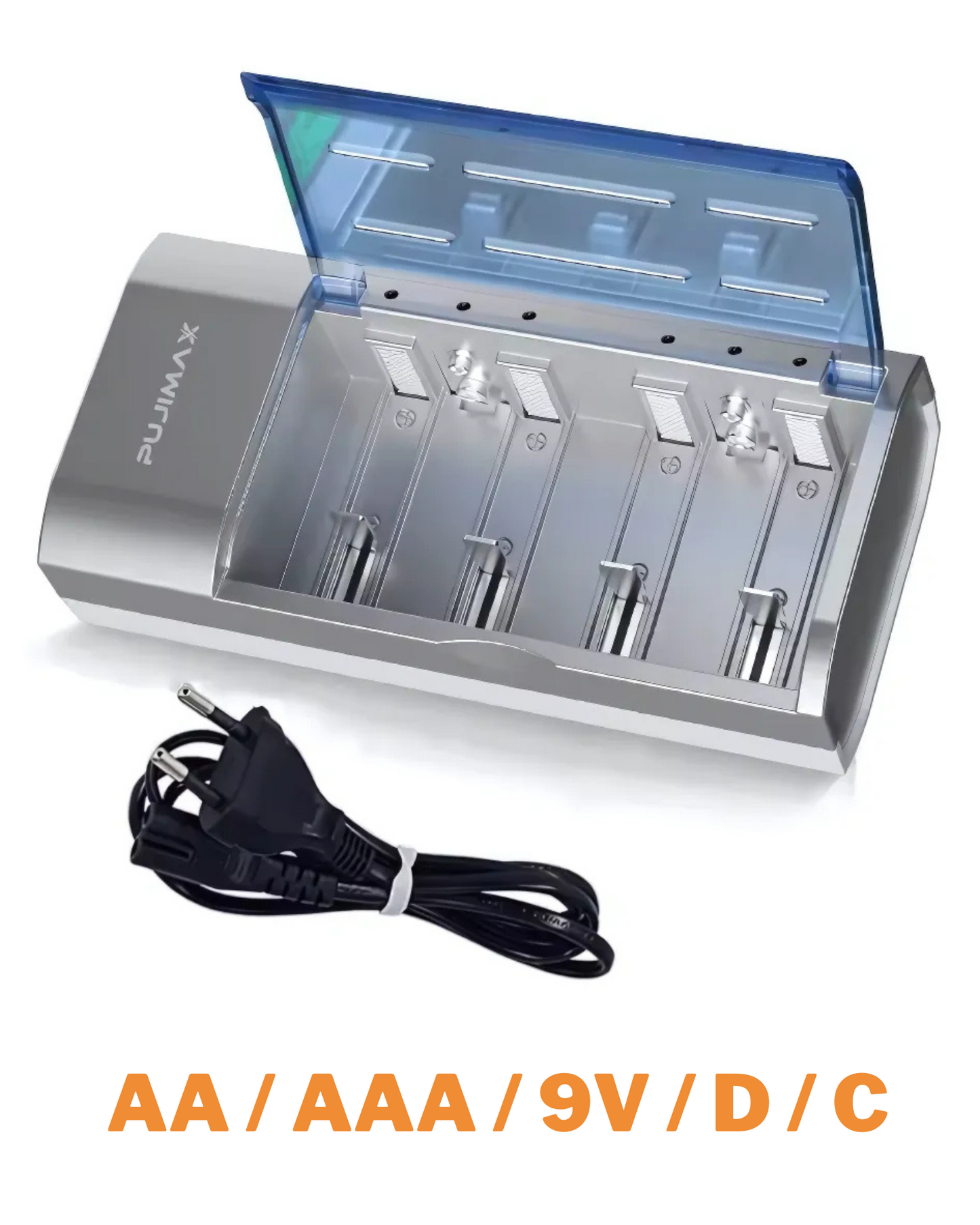 Cargador de baterias universal AA / AAA / Tipo C / Tipo D / 9V