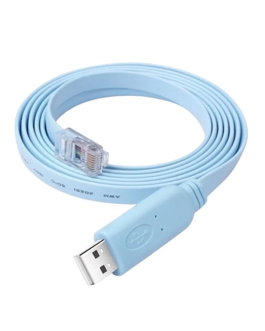 Cable para consola Cisco ethernet a USB | Cable RJ45 macho a USB macho CAT5