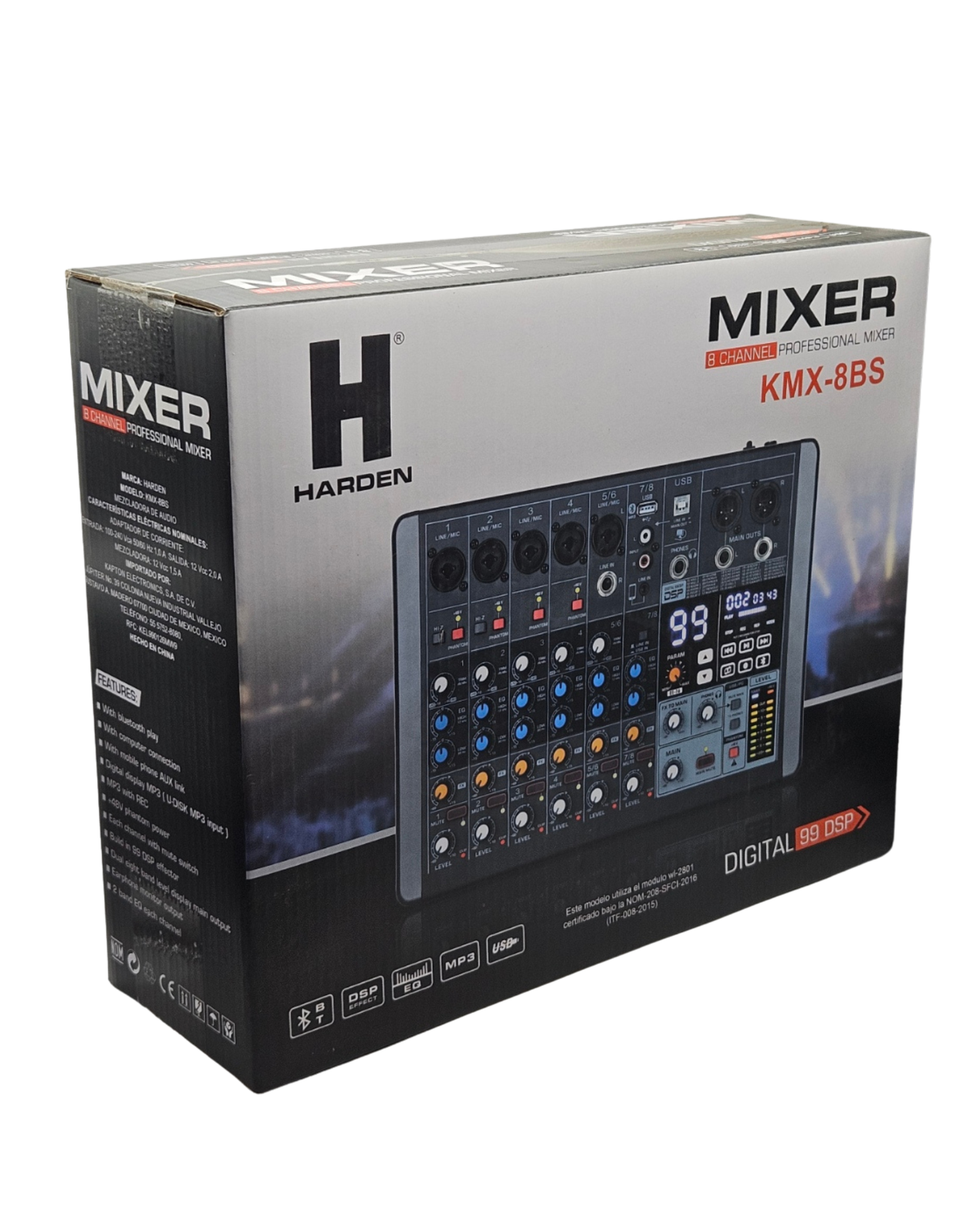 Mezcladora de Audio de 8 Canales KMX-8BS