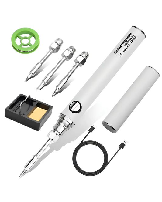 Cautín Inalambrico Portatil Recargable | Soldador 3 puntas intercambiables USB tipo C