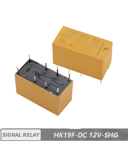 Relevador 8 pines 12V DC 6+2 | HK19F-DC