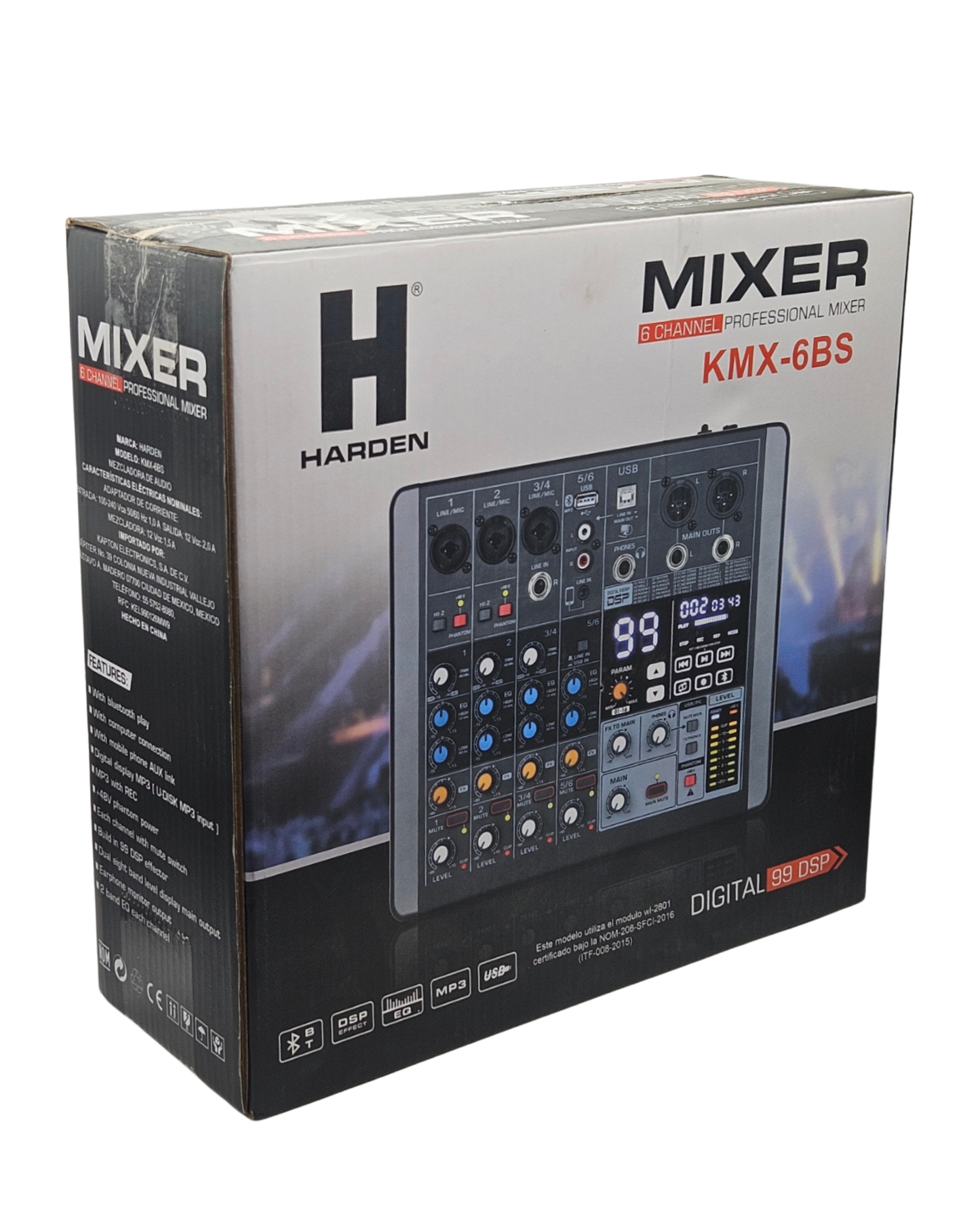 Mezcladora de Audio de 6 Canales KMX-6BS