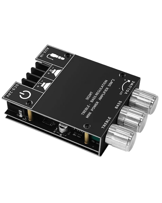 Amplificador bluetooth 2 canales | Placa amplificada estereo 50W + 50W ZK-502MT