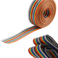 Cable plano arcoíris 20 vías 28AWG | Cable Ribbon multicolor Pitch estándar 20 hilos | Tramo 1 metro