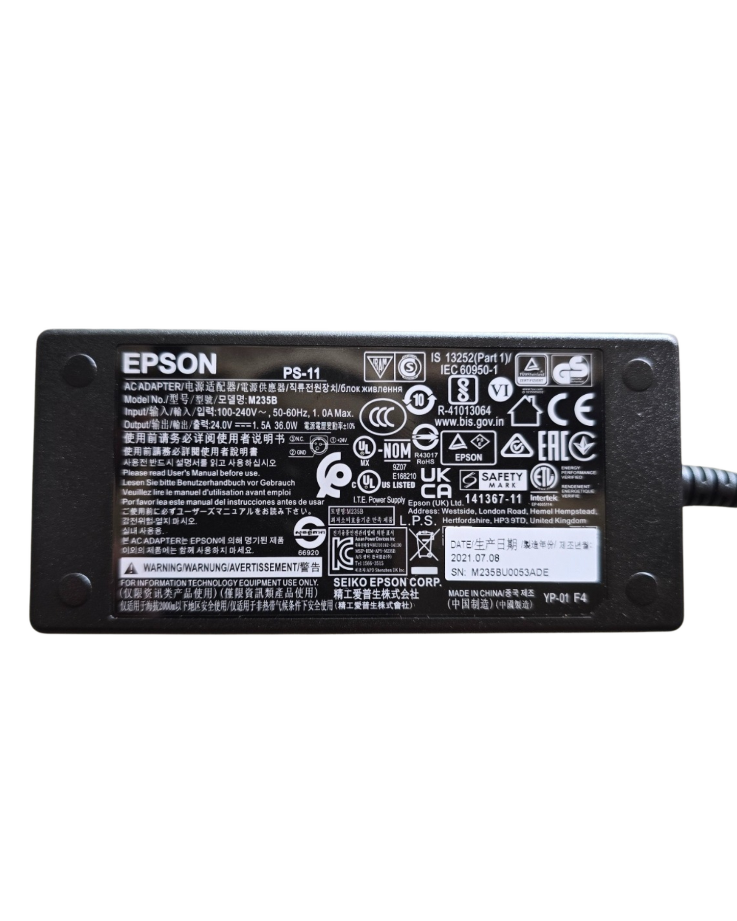 Fuente de Alimentación | Eliminador 24v 1.5A