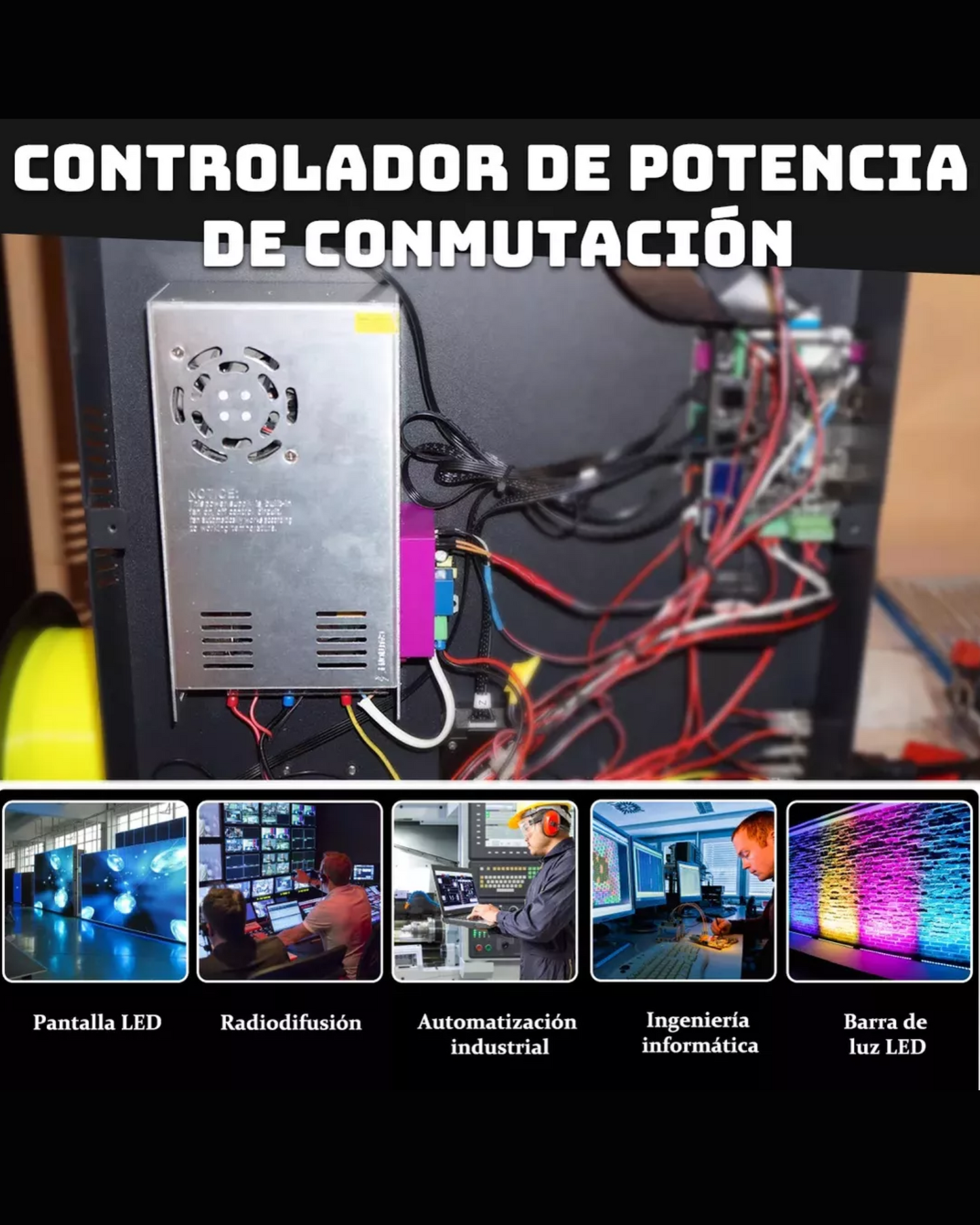 Fuente Conmutada 12V 60A | Fuente de poder 110VAC - 220VAC 720W