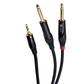 CPH-162 Cable de Audio de 1 Plug 3.5 Estereo a 2 Plug 6.3 Monoaural | "Y" de 1 Plug 3.5mm a 2 Plug 6.3mm