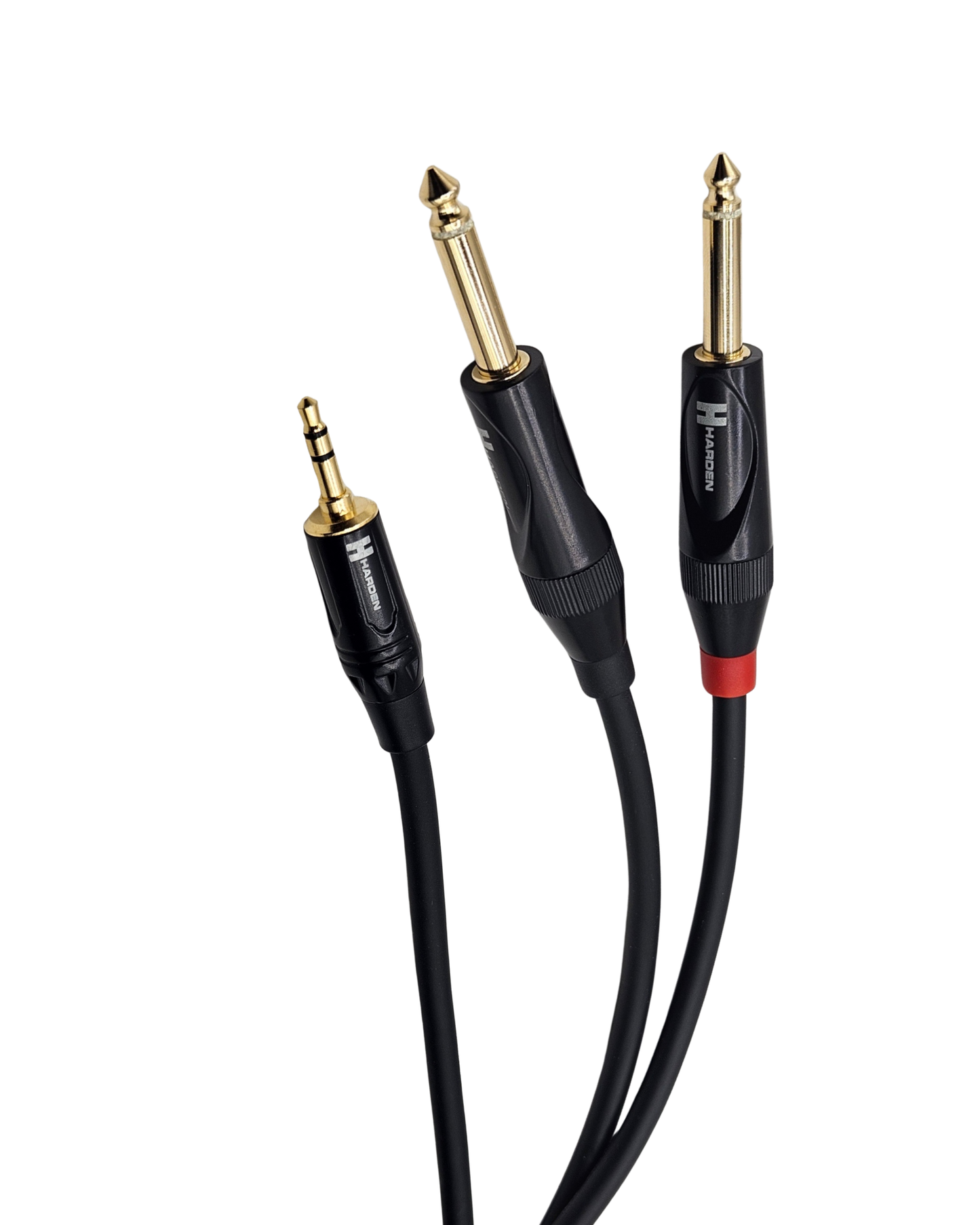 CPH-162 Cable de Audio de 1 Plug 3.5 Estereo a 2 Plug 6.3 Monoaural | "Y" de 1 Plug 3.5mm a 2 Plug 6.3mm