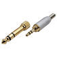 PL-140 Plug 3.5mm con Adaptador de Rosca de 3.5 a 6.3mm PLU050