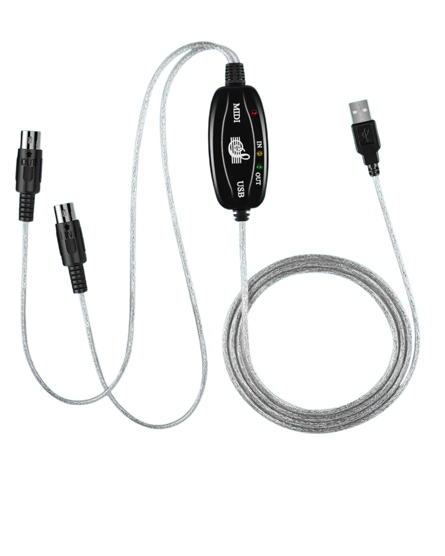 Cable Convertidor MIDI a Usb 2.0 | Cable interfaz para Teclado y audio profesional