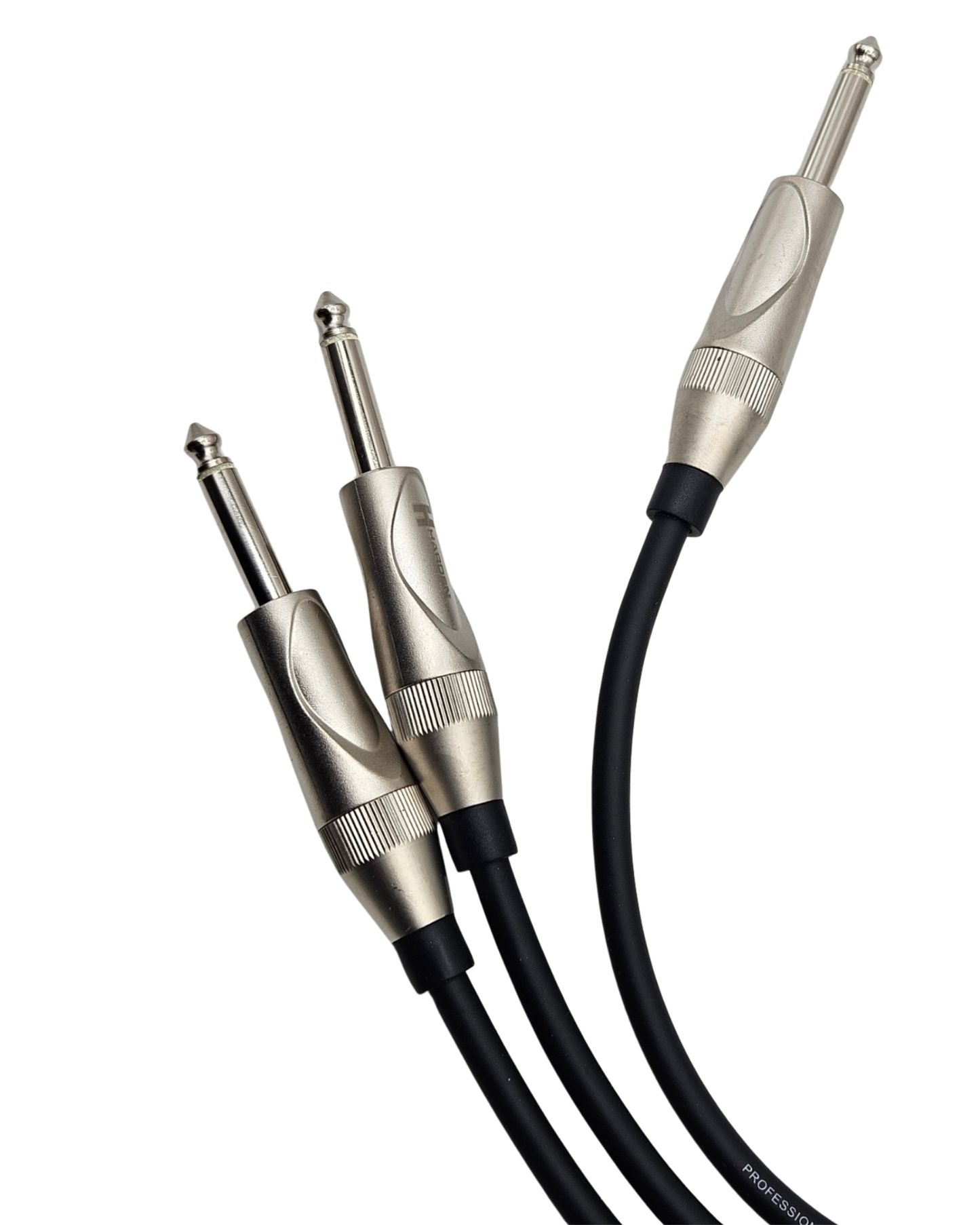 CPH-202 Cable de Audio de 1 Plug 6.3 Monaoaural a 2 Plug 6.3 Monoaural | "Y" de 1 Plug 6.3mm Monoaural a 2 plug 6.3mm Monoaural