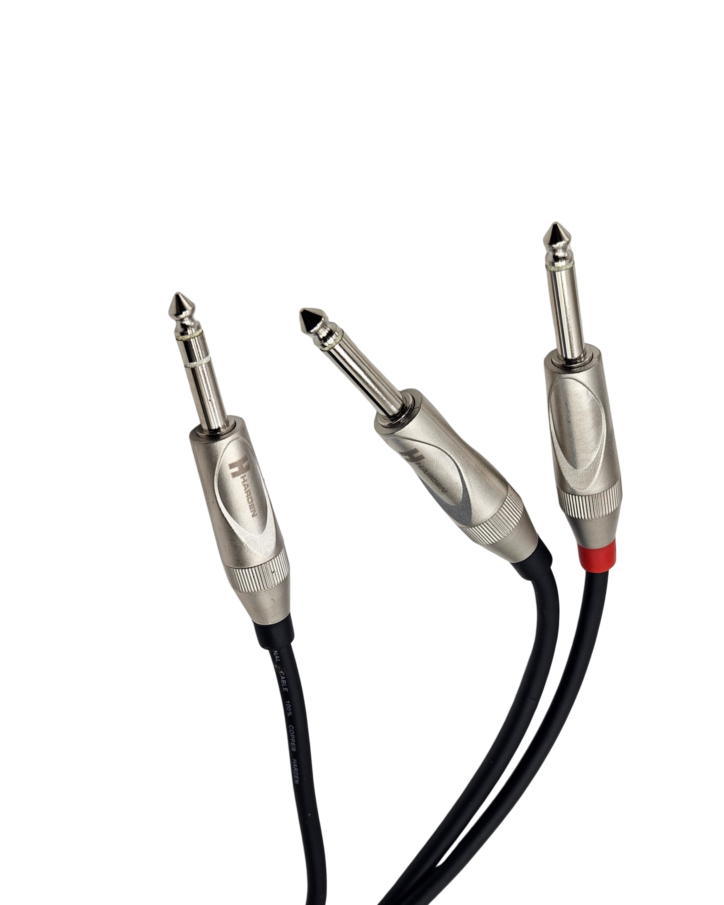 CPH-182 Cable de Audio de 1 Plug 6.3 Estéreo a 2 Plug 6.3 Monoaural | "Y" de 1 Plug 6.3mm a 2  Plug 6.3mm