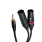 CPH-172 Cable de Audio de 1 Plug 3.5 Estéreo 2 Cannon Macho | "Y" de 1 Plug 3.5mm a 2 XLR Macho